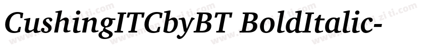 CushingITCbyBT BoldItalic字体转换